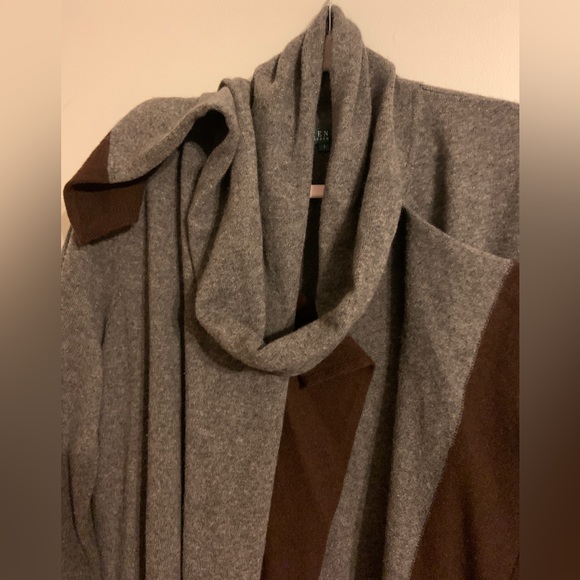 Wool/Cashmere long cardigan with scarf- Ralph Lauren - Picture 3 of 6